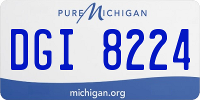MI license plate DGI8224