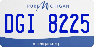 MI license plate DGI8225
