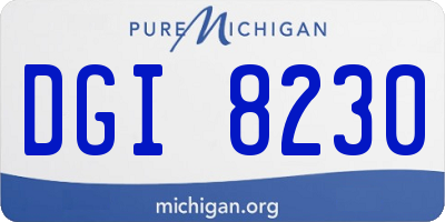 MI license plate DGI8230