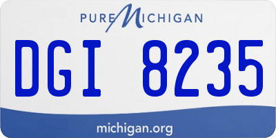 MI license plate DGI8235
