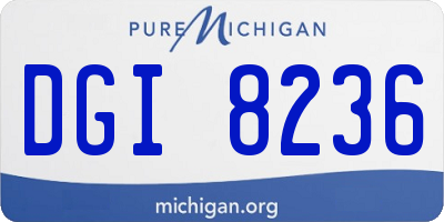 MI license plate DGI8236