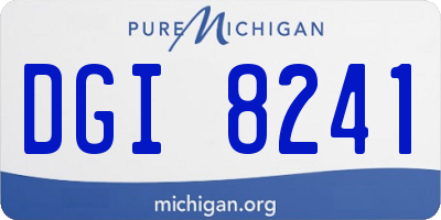 MI license plate DGI8241