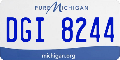 MI license plate DGI8244