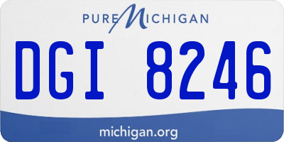 MI license plate DGI8246