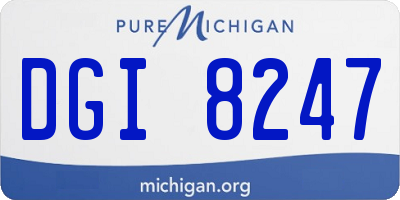 MI license plate DGI8247