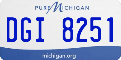 MI license plate DGI8251