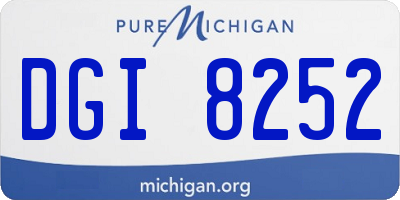 MI license plate DGI8252