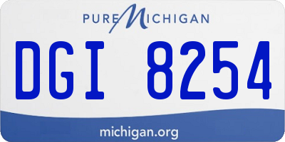 MI license plate DGI8254