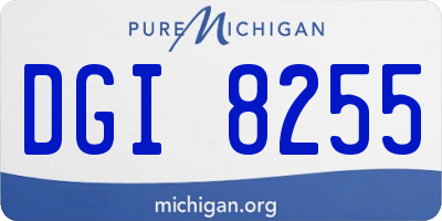 MI license plate DGI8255