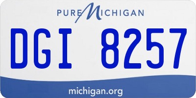 MI license plate DGI8257