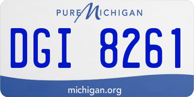 MI license plate DGI8261