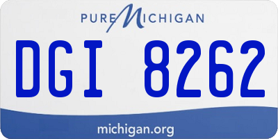 MI license plate DGI8262
