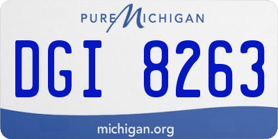 MI license plate DGI8263