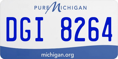 MI license plate DGI8264