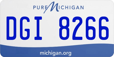 MI license plate DGI8266