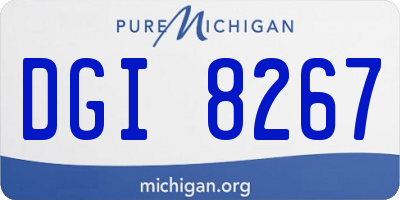 MI license plate DGI8267