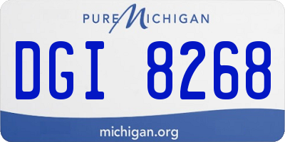 MI license plate DGI8268