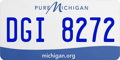 MI license plate DGI8272
