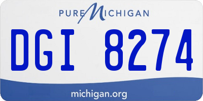 MI license plate DGI8274