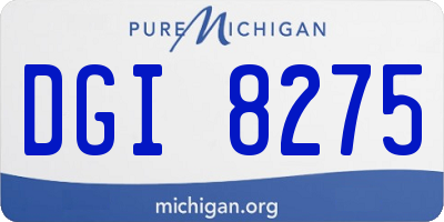 MI license plate DGI8275