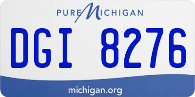 MI license plate DGI8276