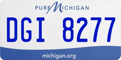 MI license plate DGI8277