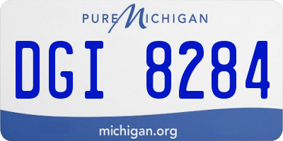 MI license plate DGI8284