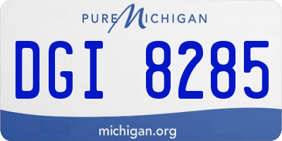 MI license plate DGI8285