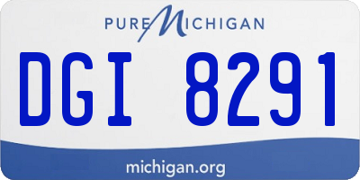 MI license plate DGI8291