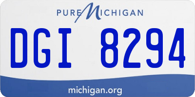 MI license plate DGI8294