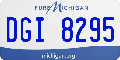 MI license plate DGI8295