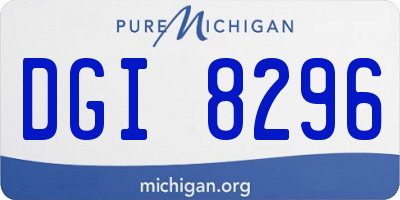 MI license plate DGI8296
