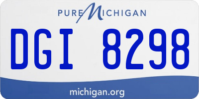 MI license plate DGI8298