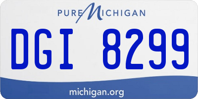 MI license plate DGI8299