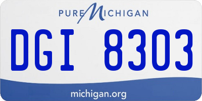 MI license plate DGI8303