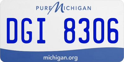 MI license plate DGI8306