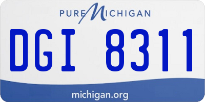 MI license plate DGI8311