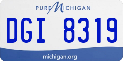 MI license plate DGI8319
