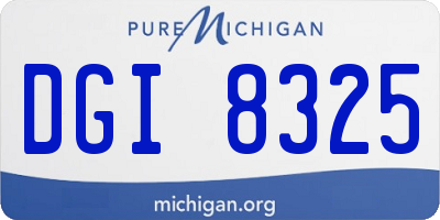 MI license plate DGI8325