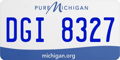 MI license plate DGI8327
