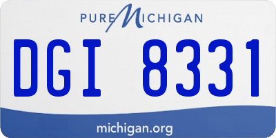 MI license plate DGI8331