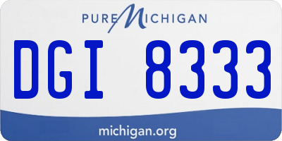 MI license plate DGI8333