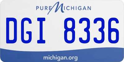 MI license plate DGI8336