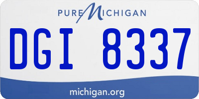 MI license plate DGI8337