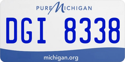MI license plate DGI8338