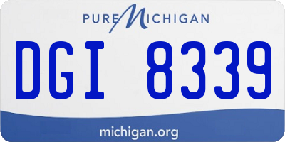 MI license plate DGI8339