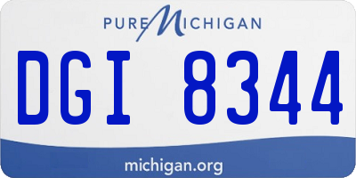 MI license plate DGI8344