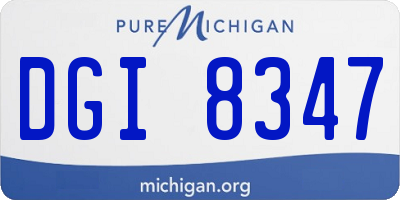 MI license plate DGI8347