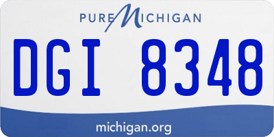 MI license plate DGI8348