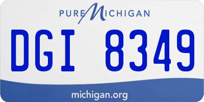 MI license plate DGI8349